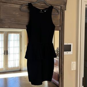 BCBG black peplum dress
